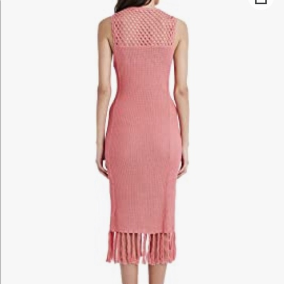 BCBGMAXAZRIA Women's Crochet and Tassel Midi Sweater Dress - VITA - size XS - Picture 3 of 7